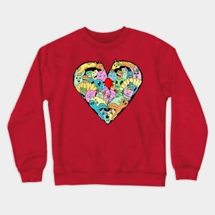 Doodle Heart Crewneck Sweatshirt